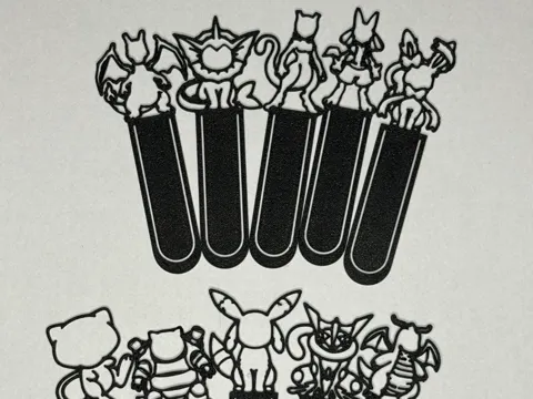 Accesorio de lectura: Pokémon Paper Clips Set 2 — 10 More Bookmark Clips — referencia de MakerWorld
