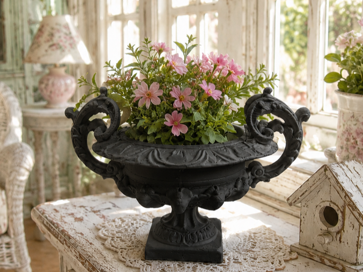 Miniature 19th Century Garden Urn (cast-iron)