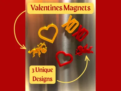 Valentine's Day Fridge Magnet Set