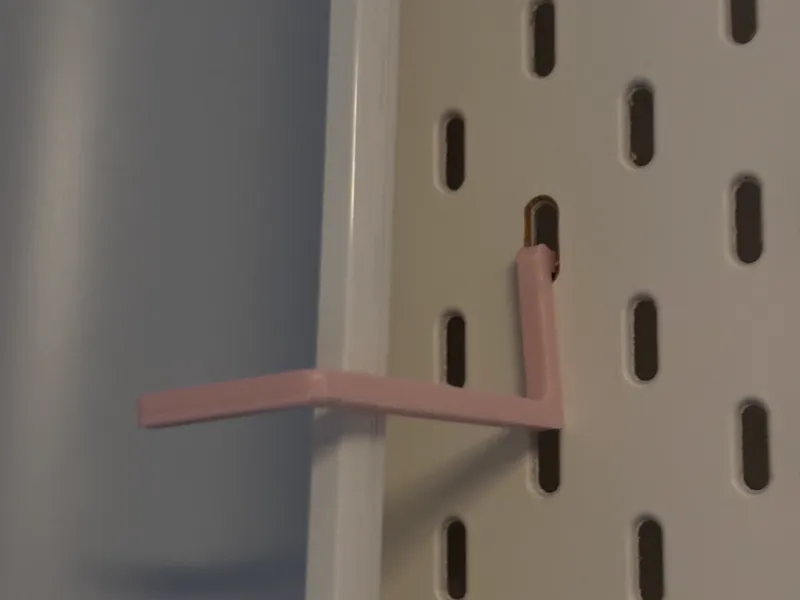 Rotated IKEA Skadis Hook 70mm