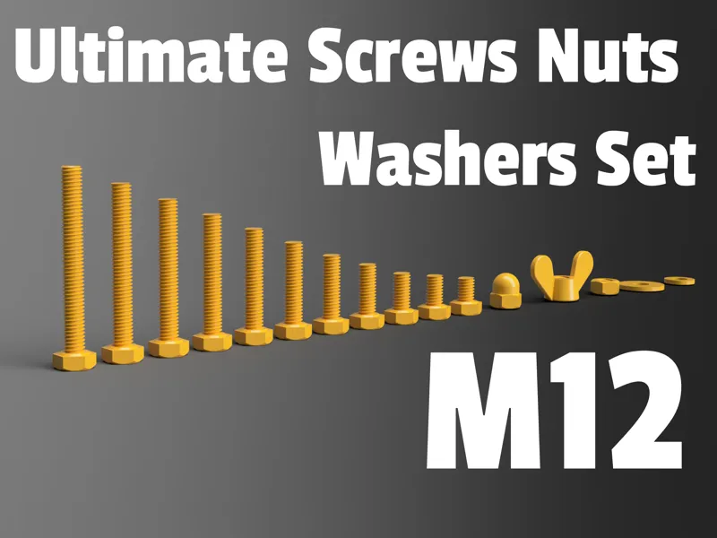 Ultimate Bolts, Screws, Nuts, and Washer Set M12