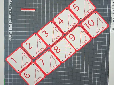 Pigeon Cage Tag 1-10 Empty Pigeon 