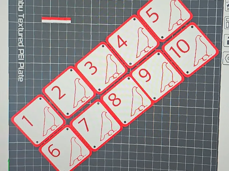 Pigeon Cage Tag 1-10 Empty Pigeon 