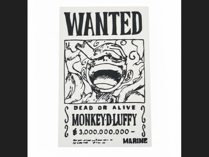 Luffy Bounty Plaque 2D Art