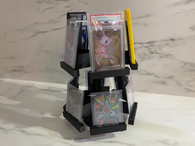 Rotating Carousel Display Rotating Card Carousel Display 2 floor easy set up - Free 3D Print ...