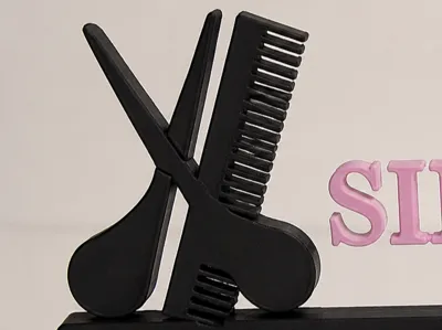 Scissors for professional sign