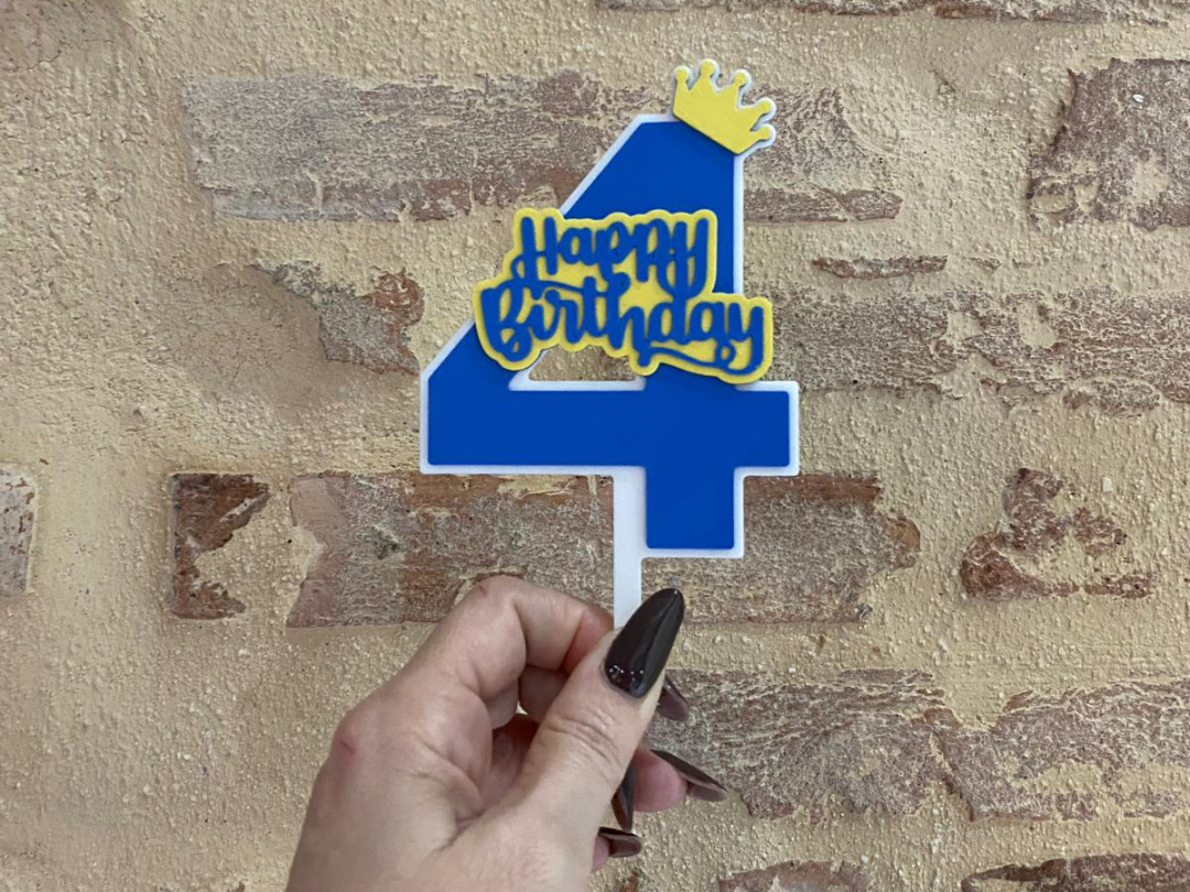 4nd birthday cake topping