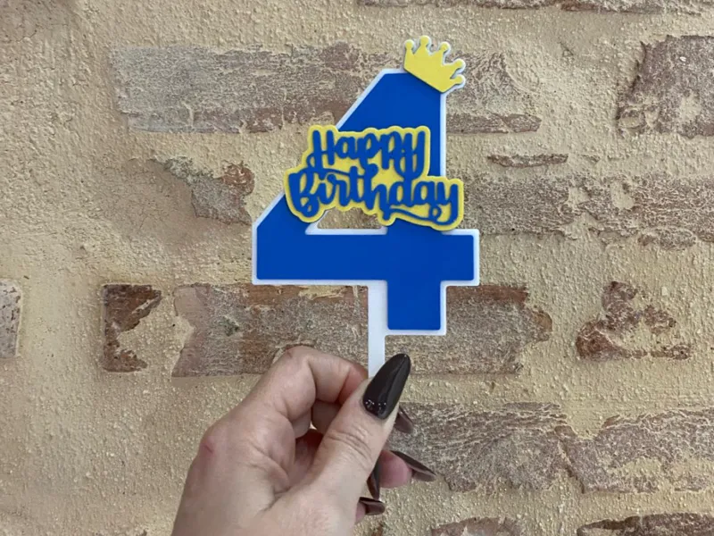 4nd birthday cake topping
