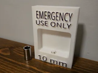 Emergency 10mm socket holder
