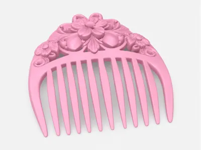 Vintage Flower Comb 