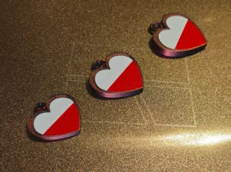 Poland Keychain Heart