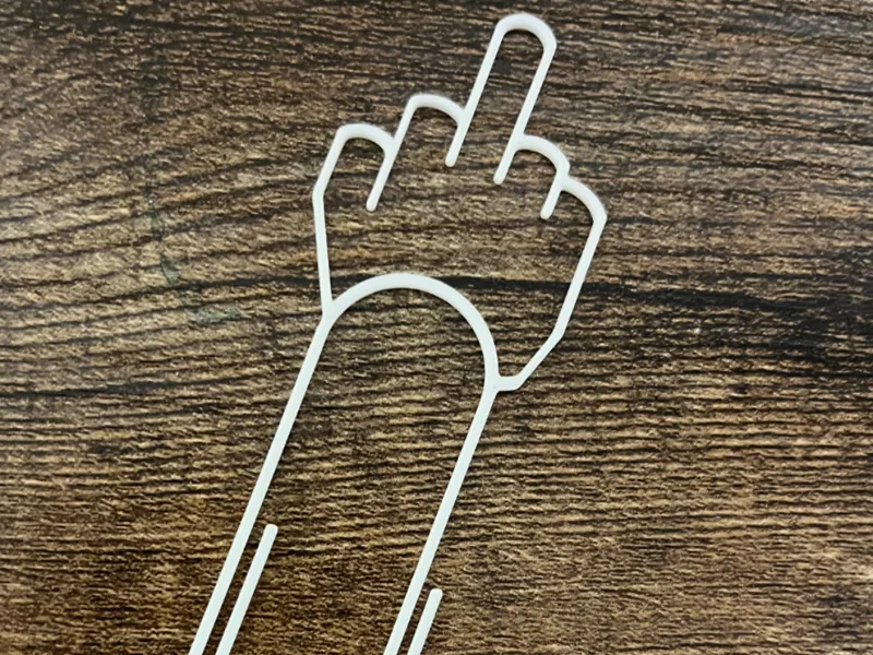 paper clip middle finger