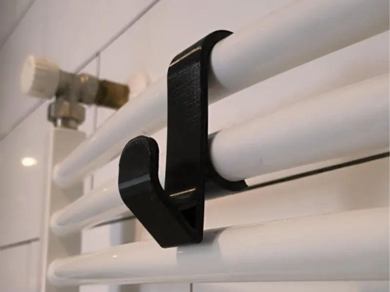 Ladder radiator towel hook