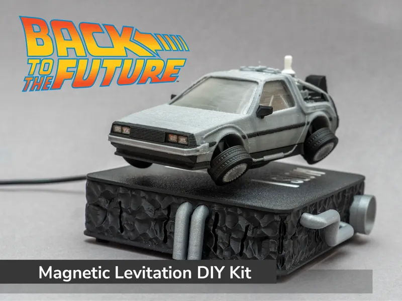 a somewhat toonified Delorean