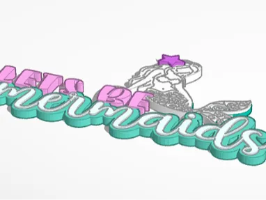 Let's Be Mermaids Nautical Home Decor Sign