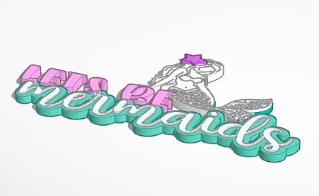 Let's Be Mermaids Nautical Home Decor Sign by Kitty Layer Lab ...