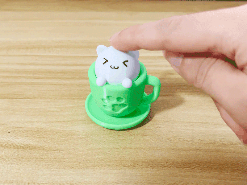 Miniatura 3 do modelo 3D 解压猫猫杯（可装机械键盘轴，也可以3D打印轴体）