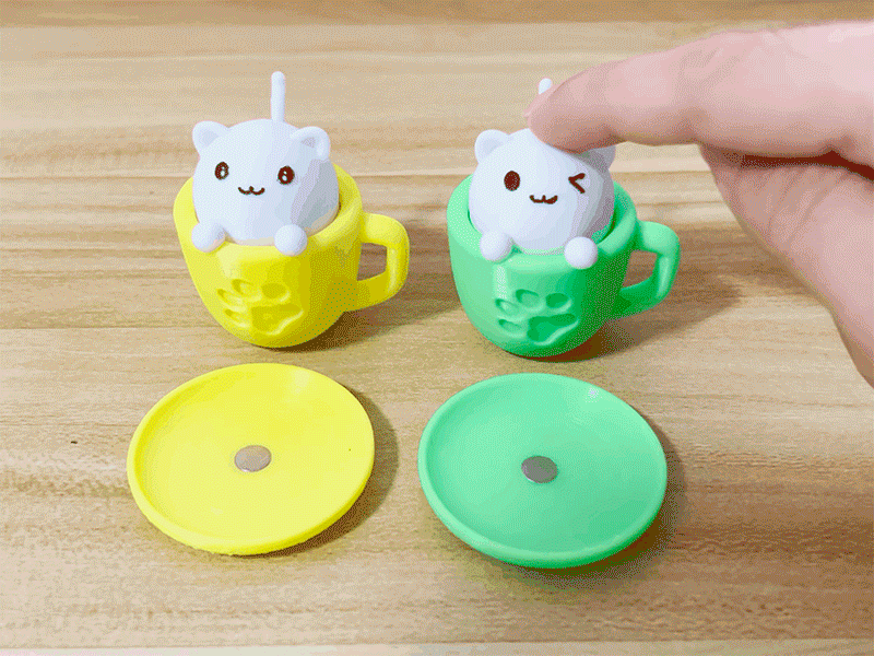 Miniatura 4 do modelo 3D 解压猫猫杯（可装机械键盘轴，也可以3D打印轴体）