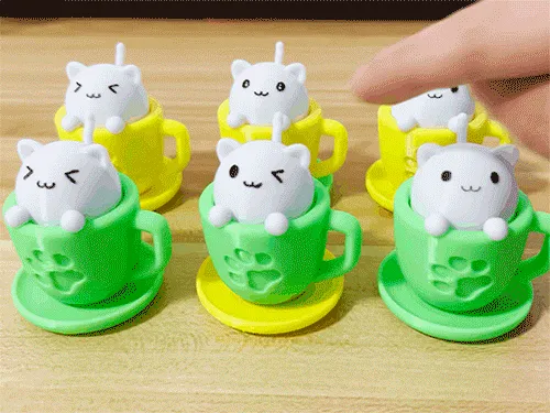 Miniatura 1 do modelo 3D 解压猫猫杯（可装机械键盘轴，也可以3D打印轴体）