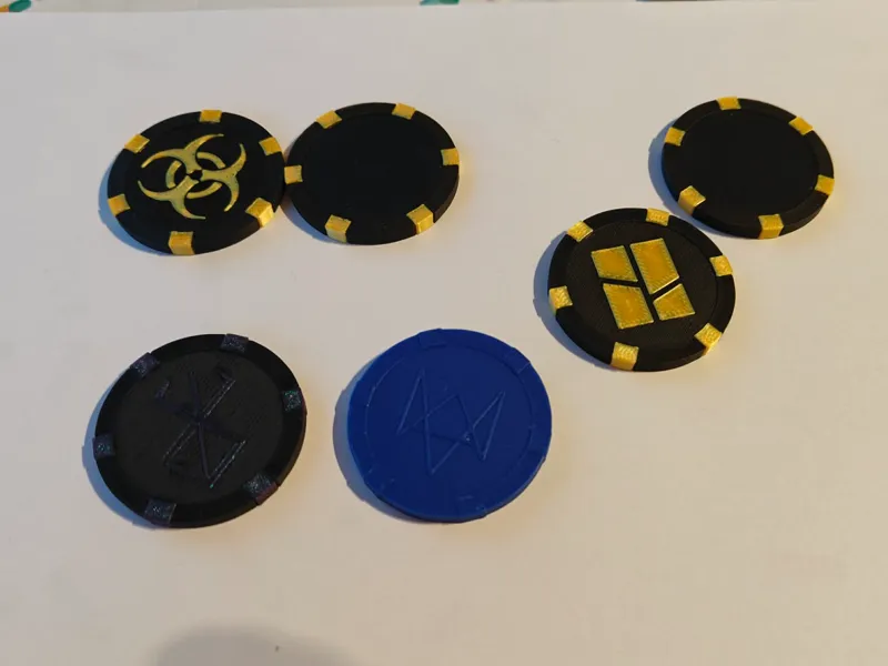poker Chips, with logos
