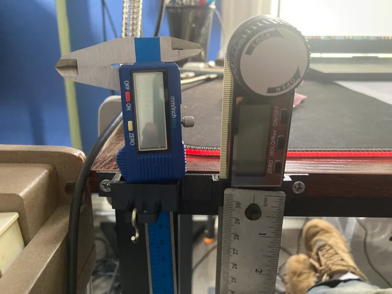 Desk edge mountable ruler / caliper/ tool holder