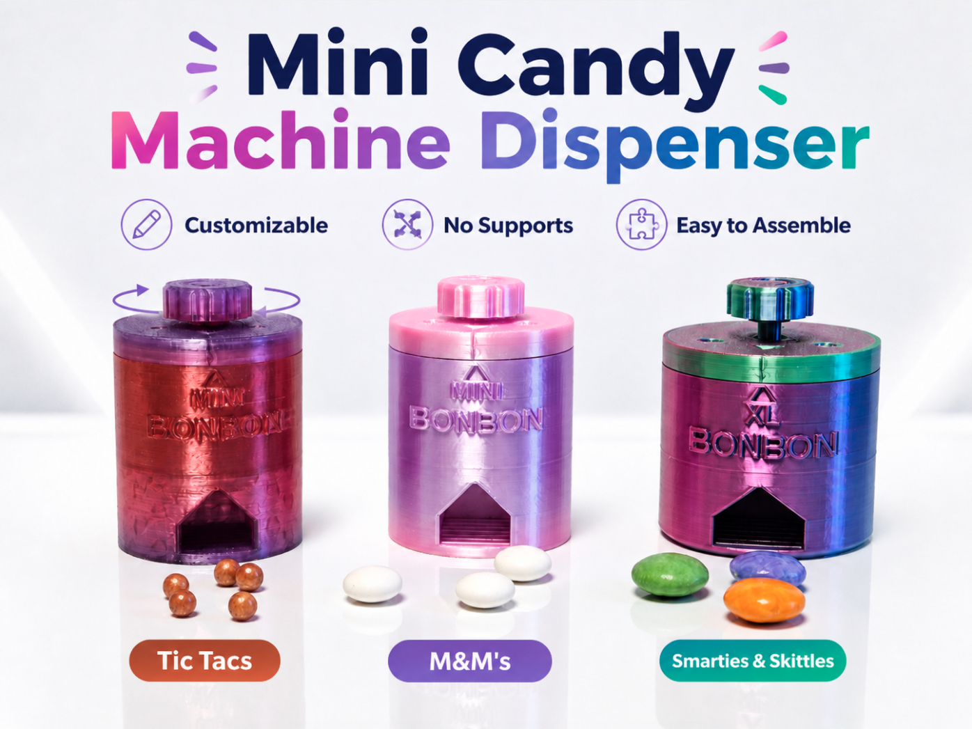 Mini Candy Machine Dispenser Toy Fidget Clicker