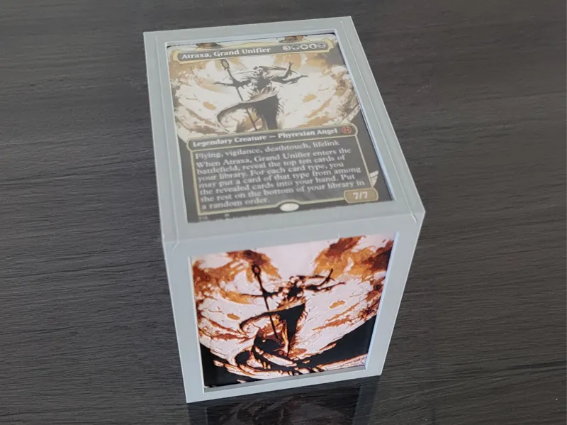 MTG Commander Box (optional front HueForge card) 