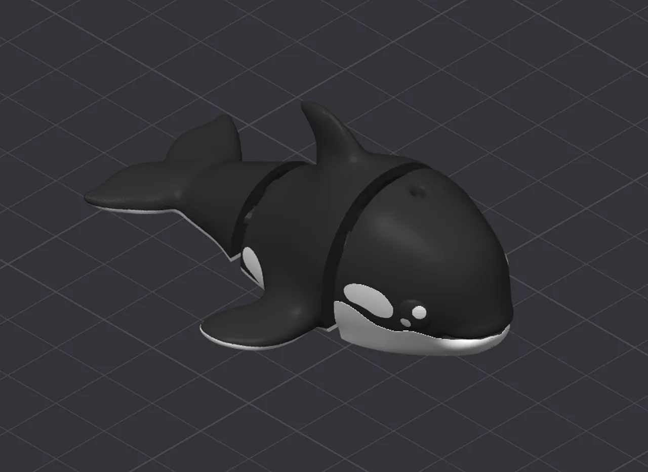 Oki the orca buddy – Articulated & keychain view 4