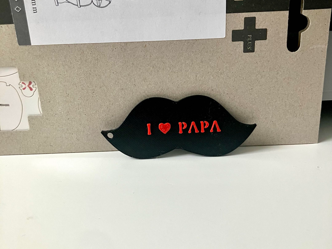 Father's Day mustache key chain
