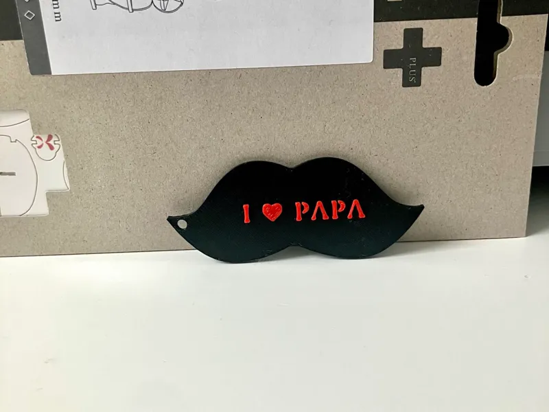 Father's Day mustache key chain