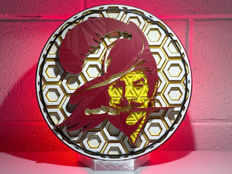 Tampa Bay Bucs Retro Dimensional Mosaic