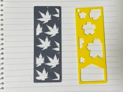 Cherry blossom bookmark, Maple leaf bookmark