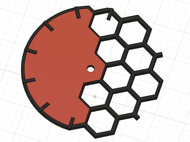 Orologio a parete Honeycomb