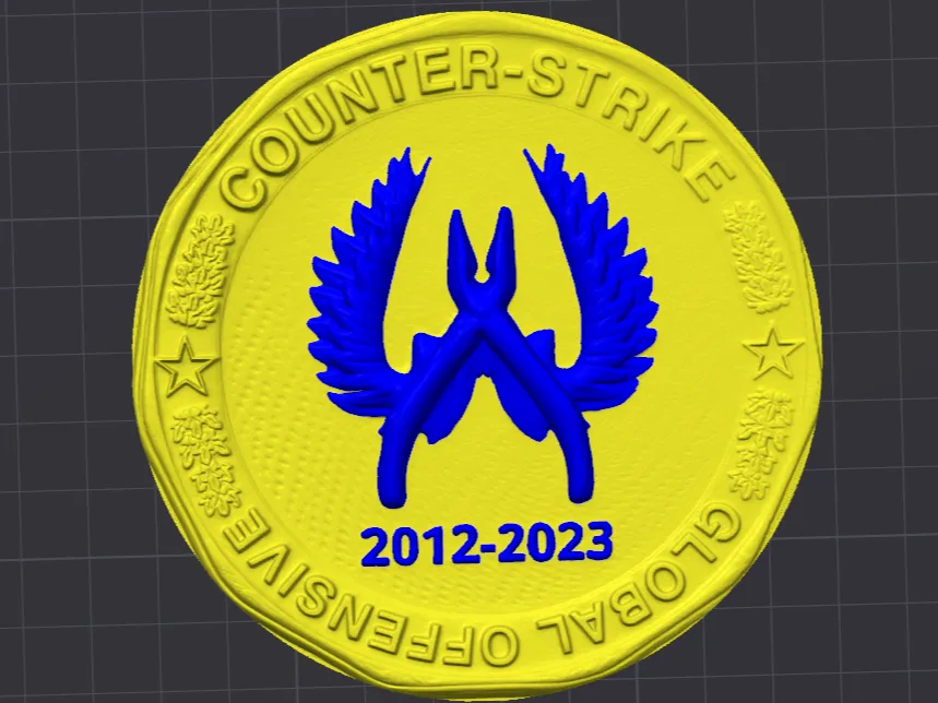 Counter Strike Global Offensive Badge - Free 3D Print Model - MakerWorld