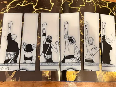 One Piece Straw Hat team crew bookmark
