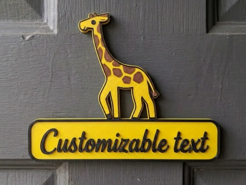 Girafa com nome/Texto personalizável