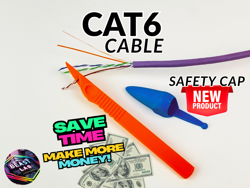 RJ45 Cat6 Data Cable Untwist Tool with Safety Cap