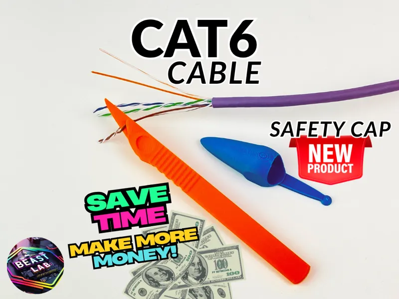 RJ45 Cat6 Data Cable Untwist Tool with Safety Cap