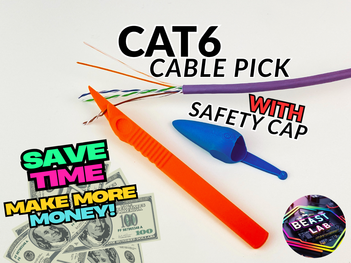 RJ45 Cat6 Data Cable Untwist Tool with Safety Cap