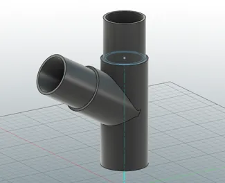Y Split Adapter for 50 - 52 Diameter Tube