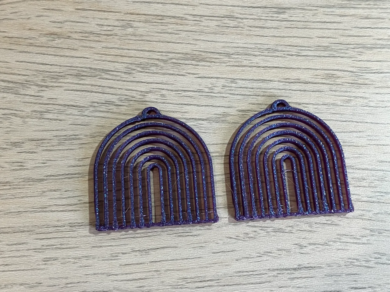 Rainbow Hanging earrings view 2