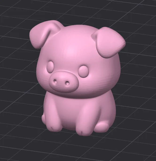 Cute Mini Pig + keychain (Multi-Color) - Free 3D Print Model - MakerWorld