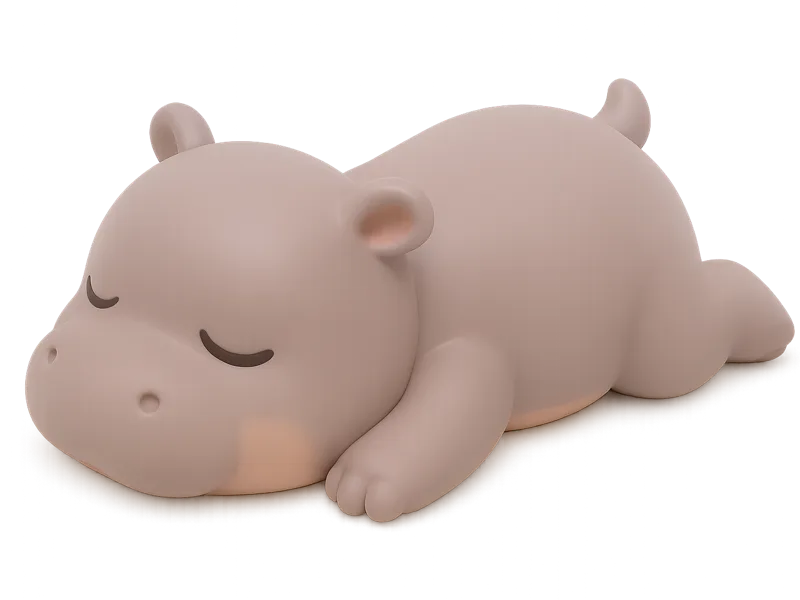 baby cute hippo sleep