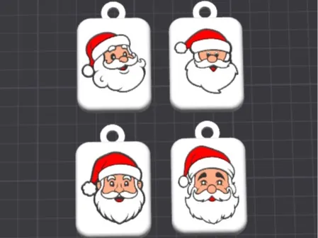 bunch of santa's keychains/charms free commercial