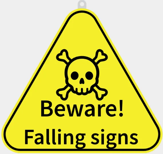 Falling sign Prank by A random guy MakerWorld: Download Free 3D Models