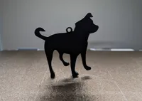 Porte-clés silhouette de chien — photo 2