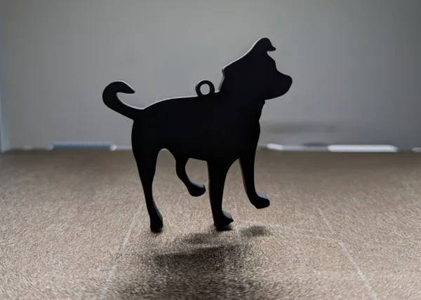 Porte-clés silhouette de chien