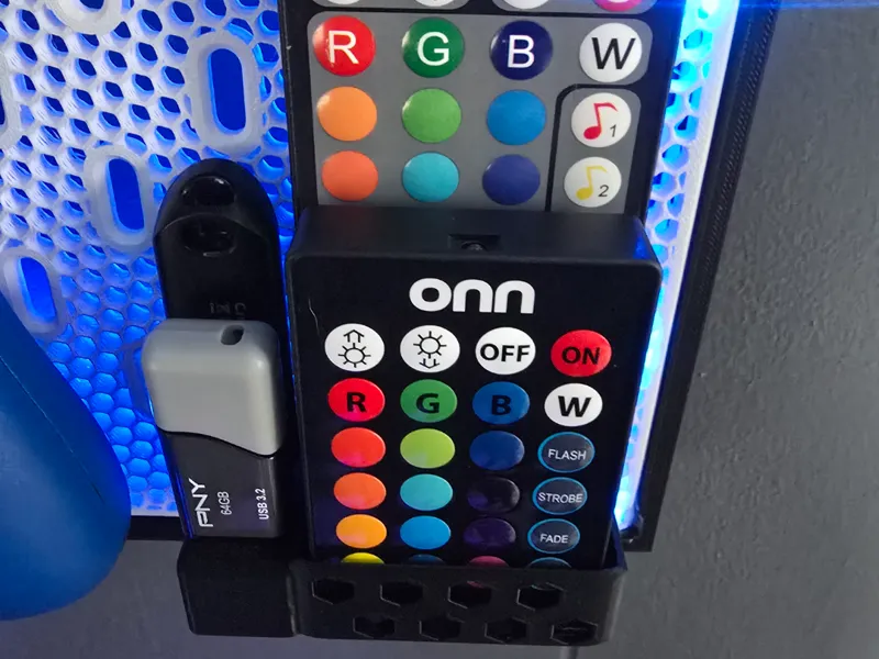 Skadis led remote/flash drive holder 