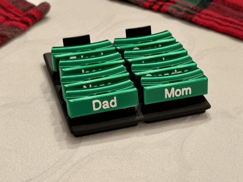 Christmas Name Tags for Drink Glasses and Table