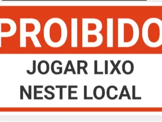 PLACA PROIBIDO JOGAR LIXO